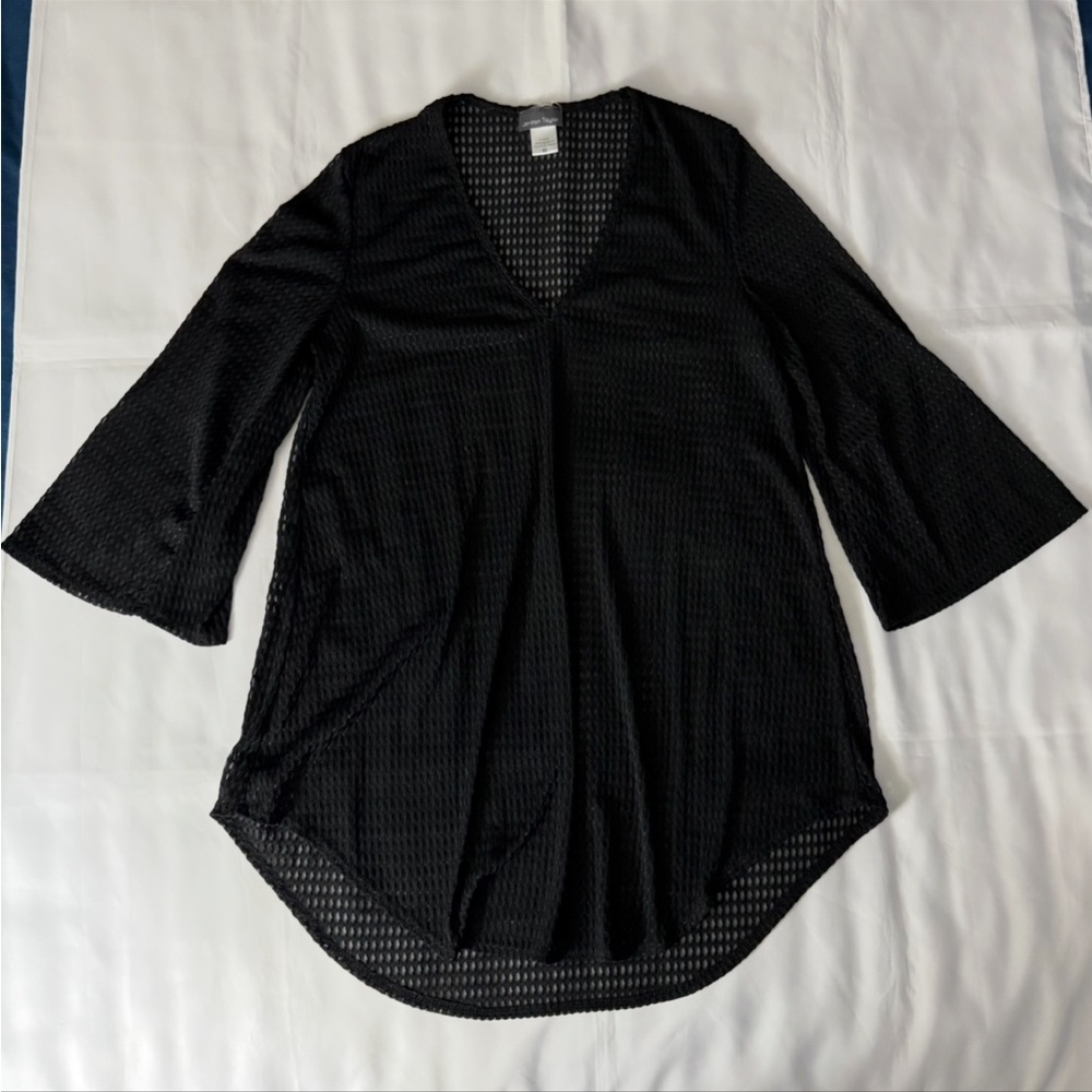 Jordan Taylor Black V-Neck Bathing Suit Cover Up Dress